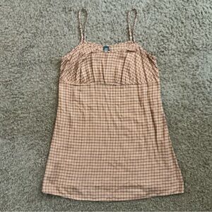 NWT~Brown Plaid Dress, Wild Fable, XL, Retro 90’s, Adjustable Straps, Cotton